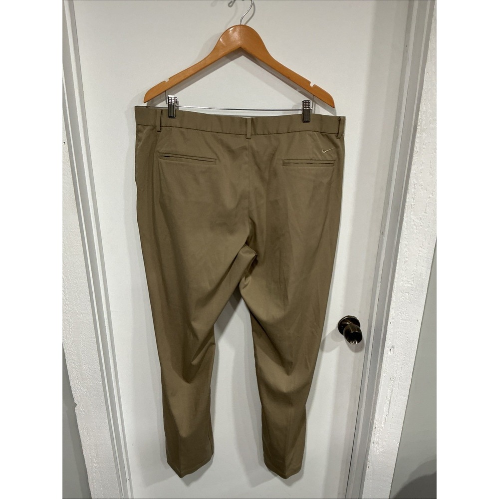 Nike Golf, Dri-fit Golf Pants, Men's 40x32, Beige, Flat Front, Stretch - Picture 5 of 8